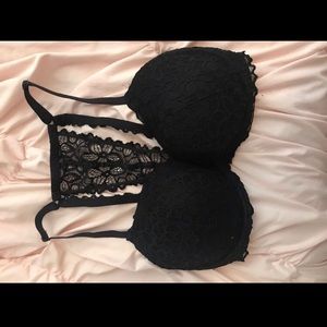 Pink lace bra clips I’m front